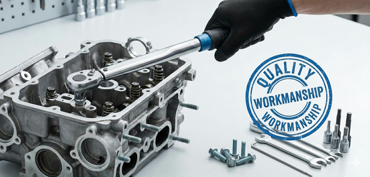 Quality workmanship - certified technicians working on truck